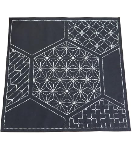 Amazon | オリムパス製絲 刺し子キット テーブルクロス 紺 130