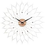 インターフォルム 掛け時計 ルファール CL-9903WH ホワイト 花 ステップムーブメント