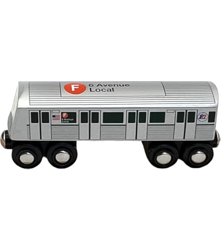 Munipals MP01-11SF Wooden Subway F Line Train Car Set NYC