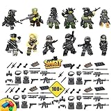 12pcs Swat Commando with Weapon Armed Forces建物ブロックおもちゃと互換性legoie