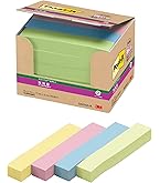 1点限り⭐️付箋 粘着 ふせん パステルカラー 75×25㎜ 100枚×100冊 Amazon.co.jp: ポストイット 付箋 ふせん パステルカラー 75