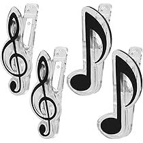 Amazon.co.jp: D.SigiYa 音符クリップ 4個セット ト音記号