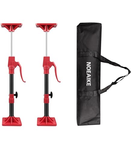 Menkxi 8 Pcs 3rd Hand Tool Adjustable Support Pole 45-114 Inch Hand Lifting Jack Tool Support System Steel Telescoping Support Rod For Jack Cargo Bars Drywall Cabinet Lift Jacks For Installing Cabinet