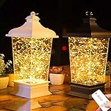 Zehui LED減光銅線ライトリモートコントロールWishingランプ夜ライトFiery Trees &シルバー花ホーム装飾ギフト(ホワイトシェル)