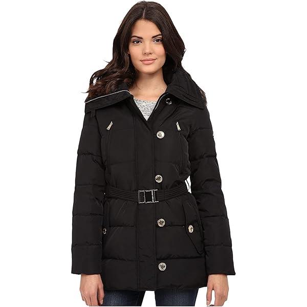 Amazon | Michael Kors Navy Down Coat-Navy-S | コート・ジャケット 通販