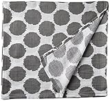 Bacati Ikat Grey Dots One Swaddling Muslin Blanket Single by Bacati