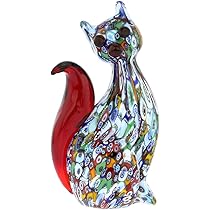 (美品)Murano glass ムラーノガラス　猫の置物職人サイン入り(底) 美品)Murano glass ムラーノガラス 猫の置物職人サイン入り(底