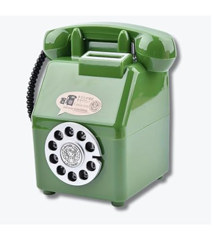 Amazon.co.jp: 貯金箱 公衆電話 500円玉 ダイヤル式 昭和 80's レトロ