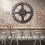 industrial style wooden gear wall decor antique home bar pub