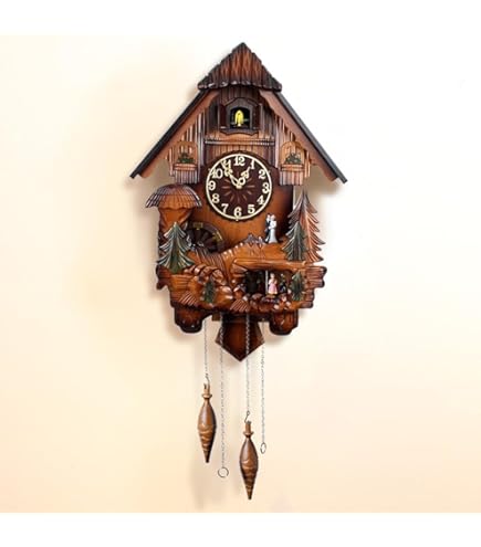 バーニーズ 　クォーツ式　鳩時計　森の時計山小屋クロック430-6QMT ドイツ森の時計 クォーツ式山小屋鳩時計 伝統の彫刻シリーズ