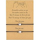 MANVEN Pinky Promise Bracelet Friendship Distance Matching Bracelets for Couple Best Friend Mother Daughter Sisters