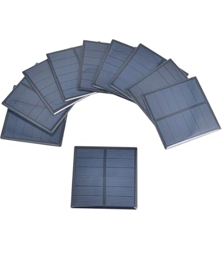 10 Stück Mini-Solarzellen 2V 160mA – Monokristallin, 50x50 Mm, Mit Epoxidharz-Beschichtung, Für DIY-Projekte, Solarmodelle Und Outdoor-Anwendungen