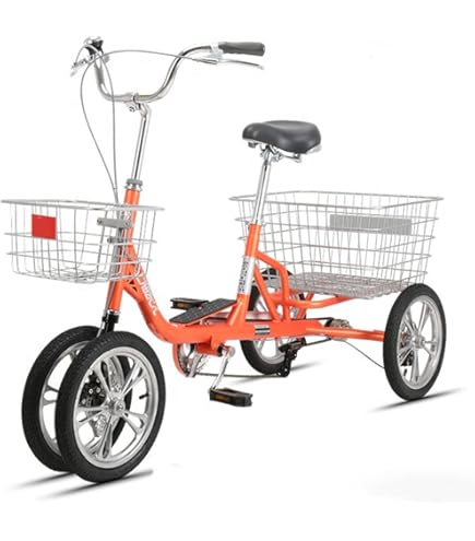 E134 ☆限定特価☆ 中古 三輪 自転車 クークルM【 14インチ 赤 】