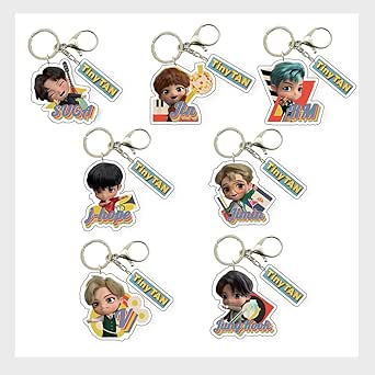 防弾少年団 超かわいい キーホルダー Tiny Tanの装飾品 キーホルダー 携帯電話のストラップ 芸能人グッズ ファンギフト 卡通人偶 ギフト プレゼント 飾り インテリア グッズ Tiny Tan アイドル 芸能人グッズ 通販 Amazon