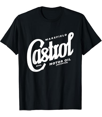 Amazon.co.jp: カストロール オフィシャルグッズ ヘリテージロゴ入り T
