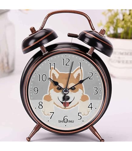 【電波時計】他犬種可　2匹のワンちゃんが寄り添う電波デジタル時計 柴犬　赤と黒 しば犬（赤）➁の腕時計 – とけい屋びと。