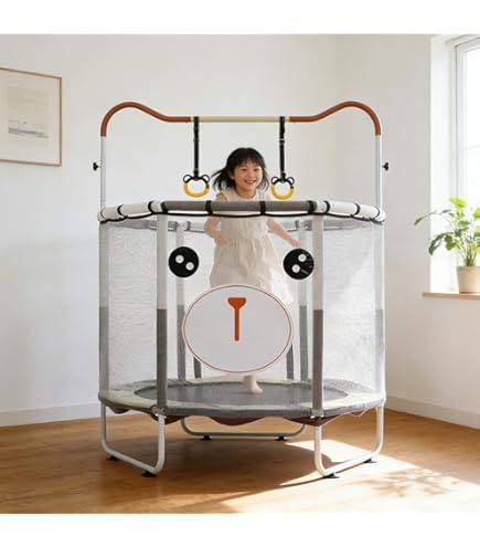 Amazon | トランポリン 鉄棒 140cm 吊り輪 大型 家庭用 室内 安全