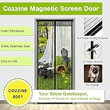 36インチ磁気画面カーテン、cozzine磁気スナップ画面ドアwith Heavy DutyメッシュとフルフレームVelcro