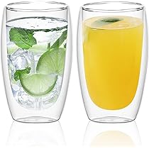 Amazon | yiteng ダブルウォール グラス 2個セット 450ml 耐熱