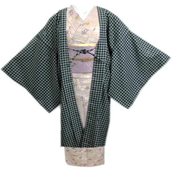 新品 縦縞 ロング丈“羽織自慢のハイセンス”着物 仕付け糸付 長羽織 2923 新品 縦縞 着物 正絹 仕付け糸付 ロング丈“懐かしさもモダンさも