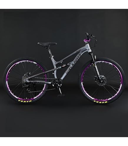 Amazon | 24インチ マウンテンバイク高炭素鋼 前後サペンション