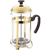 ヨシカワ コーヒープレス ティーサーバー 750ml フレンチプレス 5杯 目盛り付き 日本製ガラス モカブラウン SJ3306