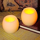 Mofek　雰囲気ライト　LEDキャンドル　蝋燭ライト　電池式　カフェー・レストラン・家用　飾りライト　2個セット