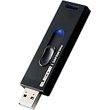 エレコム SSD 外付け 250GB USB3.2(Gen2) 読込速度500MB/秒 アルミ筐体 スライド式 キャップレス 【PS5/PS4/テレビ録画 対応】 ブラック ESD-EMA0250GBK