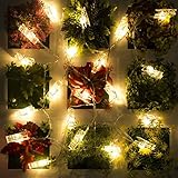 LEDストリングライト PChero 40写真クリップDIY 壁飾りイルミネーションライト クリスマス/新年/結婚式/誕生日/パーティー飾り ウォームホワイト ギフト/プレゼント/お祝い/お礼などに最