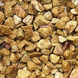 天然石 砕石砂利 1-2cm 200kg マーブルイエロー (ガーデニングに最適 黄色砂利）