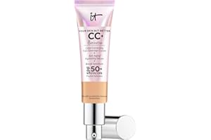 IT Cosmetics CC+ Cream Illumination (Medium Tan) - Radiant Full Coverage Foundation With SPF 50+, Color Corrector & Hydrating
