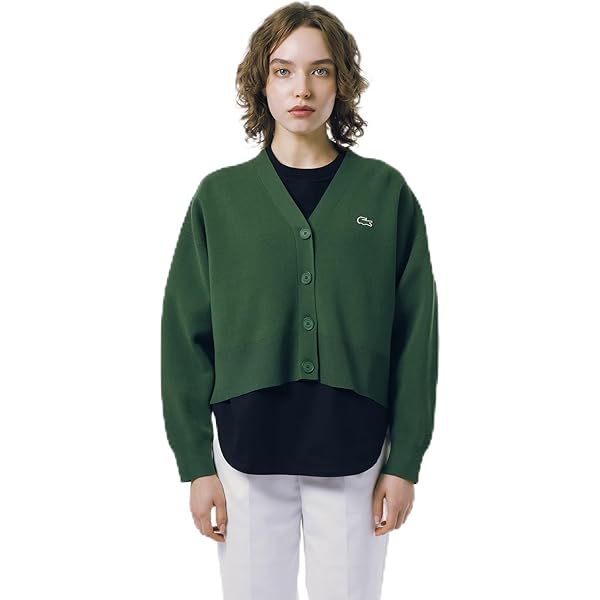 Amazon | [ラコステ] [公式] ウォッシャブルウールニットカーディガン