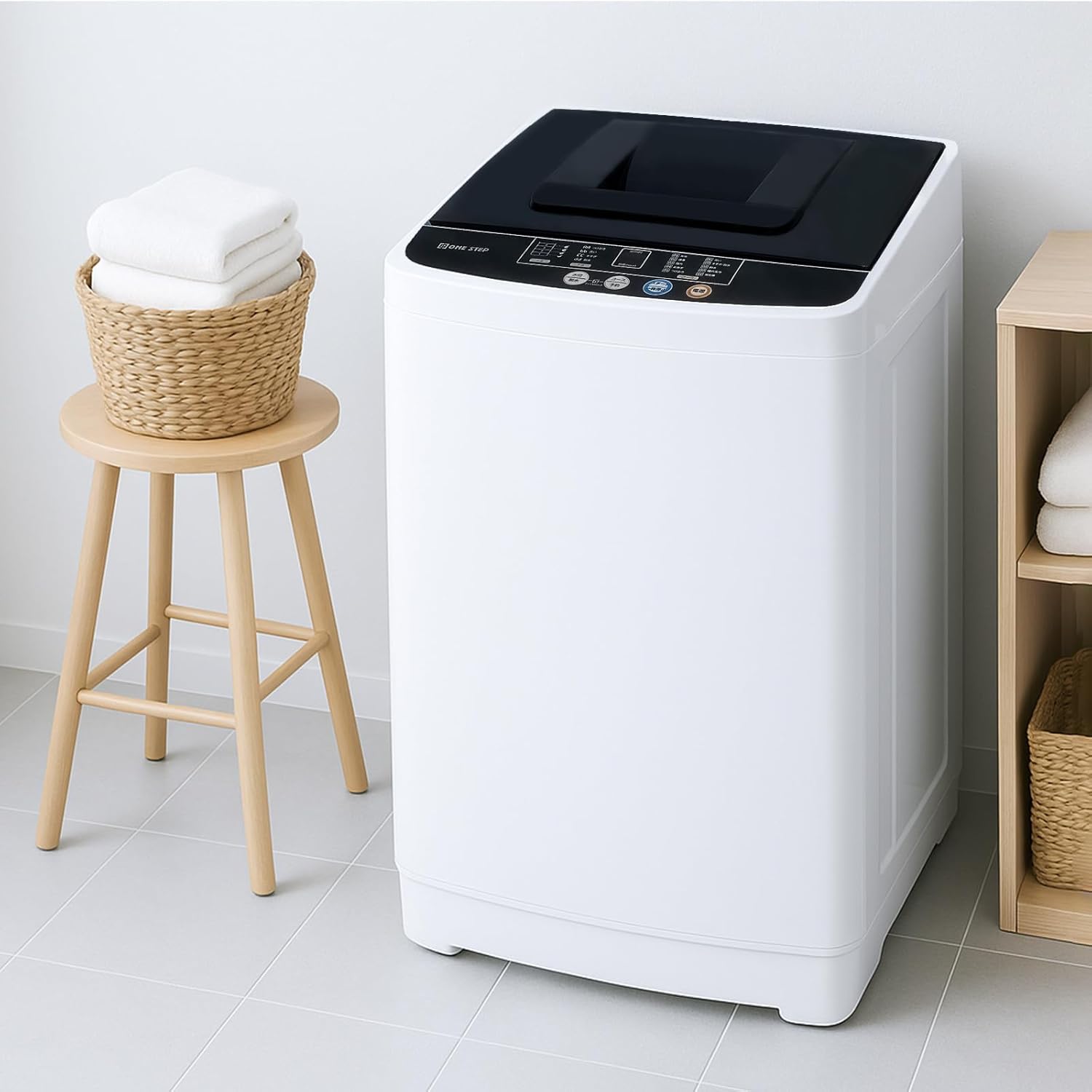 匠plate 洗濯機 3.2kg 1人暮らし コンパクト 小型 縦型 タイマー機能付き 予約機能 ほぐし機能搭載 おいそぎ スピードコース すすぎ スリム 時間短縮モード 風乾燥 強力洗浄 (① 3.2kg)