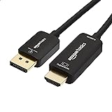 Amazonベーシック コンポジットケーブル DisplayPort-HDMI 変換ケーブル 単方向伝送 4K/60Hz ,1.8m ,ブラック