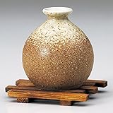 花瓶 備前風玉花瓶（木台付） [ 9 x 9.8cm ] 料亭 旅館 和食器 飲食店 業務用