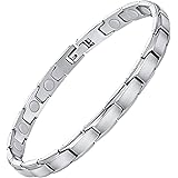 Feraco Lymphatic Drainage Magnetic Bracelet for Women Arthritis & Joint Titanium Steel Lymph Detox Magnetic Therapy Bracelet 