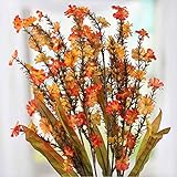 工場直接クラフト® Fall人工Wild Blossom Bushホーム装飾、クラフト用および表示 オレンジ SBF324