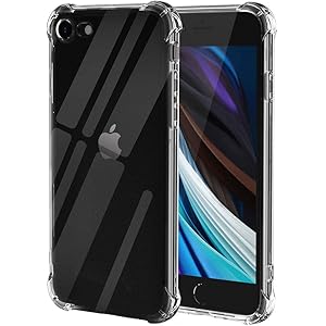 iPhone SE ケース 第2世代/iPhone8/iPhone7 対応 2020 新型 高透明 米軍MIL規格取得 耐衝撃 レンズ保護 滑り止め 軽い 柔軟性抜群 黄変防止TPUカバー カメラ保護 指紋防止 Qi急速充電対応 シリコンカバー クリア