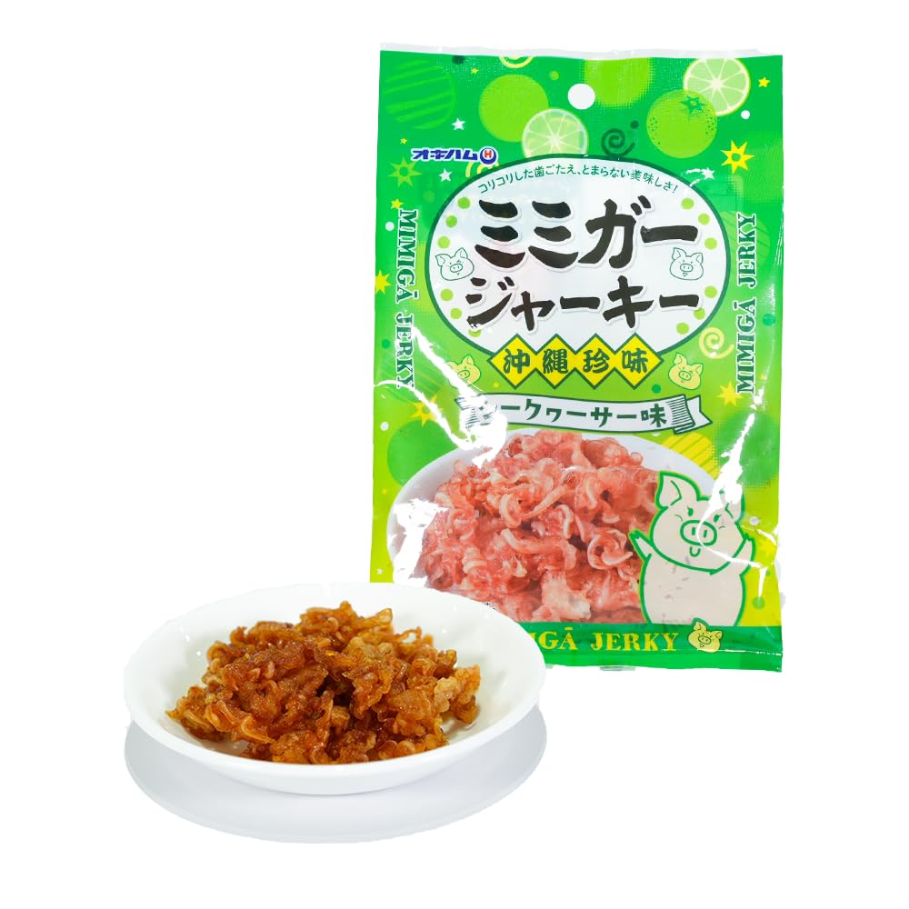 【47%OFF】【279円】 くば笠屋 ミミガージャーキー シークヮーサー味 23g