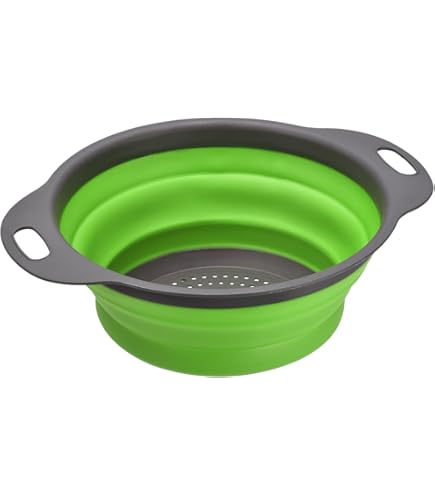 折りたたみザル シリコン 丸型 折りたたみストレーナー ハンドルスペース付き Amazon｜uxcell 折りたたみザル シリコン 丸型 折りたたみストレーナー