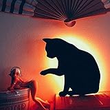 lucktaoノベルティ貼り付けサウンドコントロール図ライトLEDウォールライトActivatedシルエットセンサー常夜灯 cat2 Lucktao418