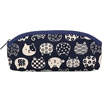 Amazon.co.jp: 京佑 にゃんこもん ペンケース 紺 18.5×3×8cm : 文房具
