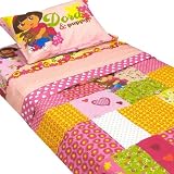 Dora Explorer Puppy Patchwork 5pc Full Bedding Set [並行輸入品]