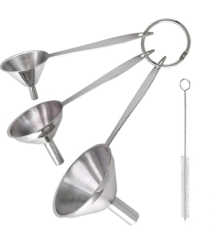 4-Piece Borosilicate Glass Funnel Set - 40mm To 100mm Lab Funnels For Science & Kitchen Use