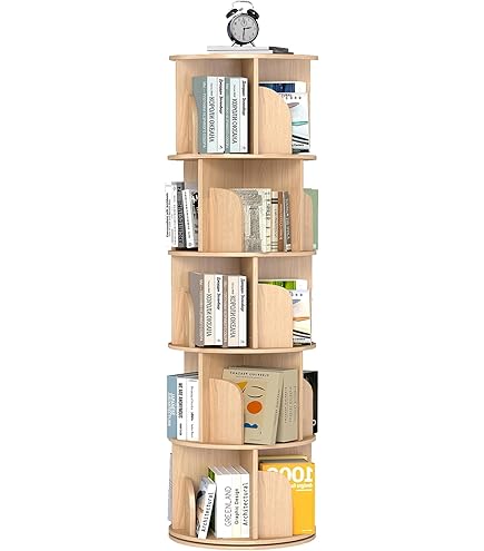 Amazon｜回転式本棚3段 A4判が入る回転式書棚 カタログ・雑誌の整理に