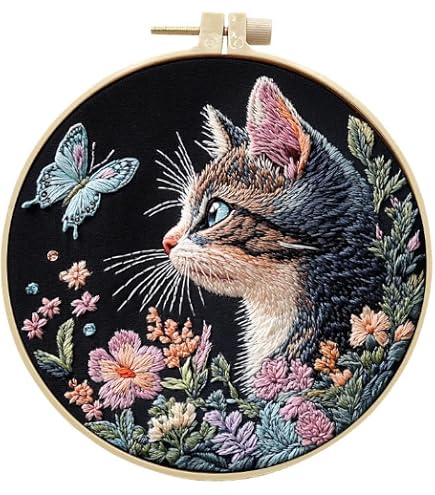 ゴージャスな刺繍が美しい上下セット Amazon | IUHUI 刺繍キット 上級者向け 大人用 - 美しい動物