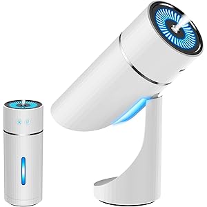 加湿器 卓上 【最新改良版 & USB充電式 & ワイヤレス】 アロマ 車用加湿器 小型 超静音 上下90°調整可 次亜…