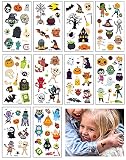 SUER ハロウィーン タトゥーシール 10枚セット ステッカー 子供 かわいい 仮装 ハロウィン シール タトゥー フェイス ボディ シール ペイント メイク コスプレ キッズ 小物 TZ01