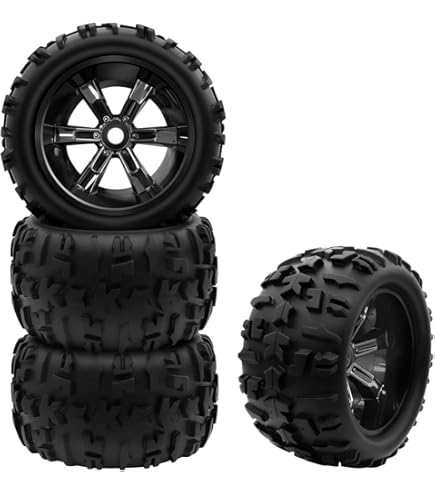 2個】1/8 USA-1等 モンスタートラック 高品質タイヤ ホイールセット