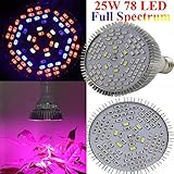 25W E27フルスペクトラム工場の成長78 LEDバルブガーデン温室植物種苗成長Ligh